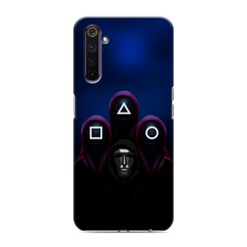 Силиконовый противоударный чехол на Realme 6 Pro с принтом Игра Кальмара