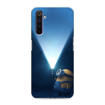 Силиконовый противоударный чехол на Realme 6 Pro с принтом Миньоны