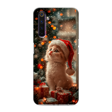 Силиконовый противоударный чехол на Realme 6 Pro с принтом Новый год