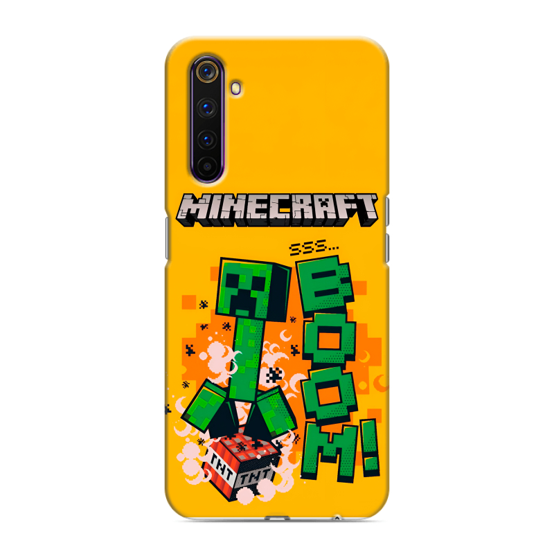 Силиконовый противоударный чехол на Realme 6 Pro с принтом Майнкрафт Minecraft Силиконовый противоударный чехол на Realme 6 Pro с принтом Майнкрафт Minecraft