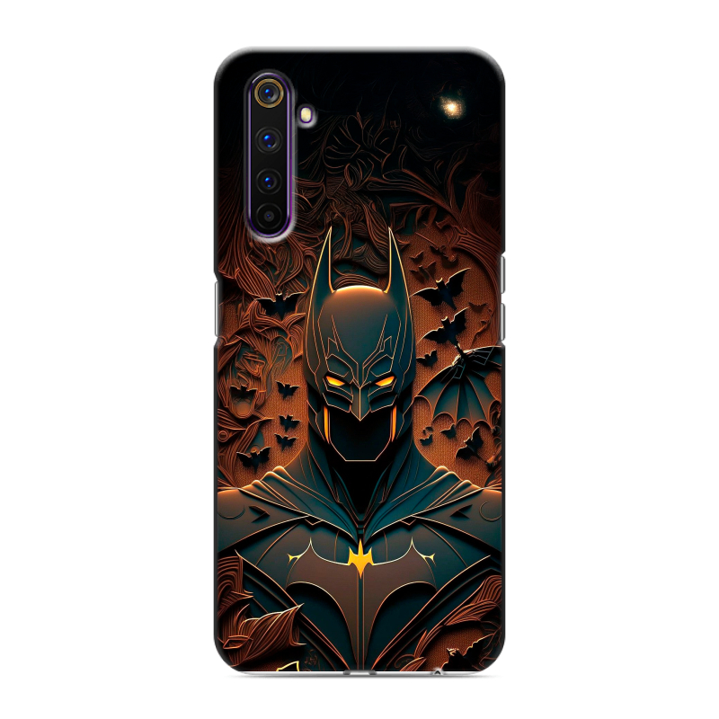 Силиконовый противоударный чехол на Realme 6 Pro с принтом Batman Бэтмен Силиконовый противоударный чехол на Realme 6 Pro с принтом Batman Бэтмен