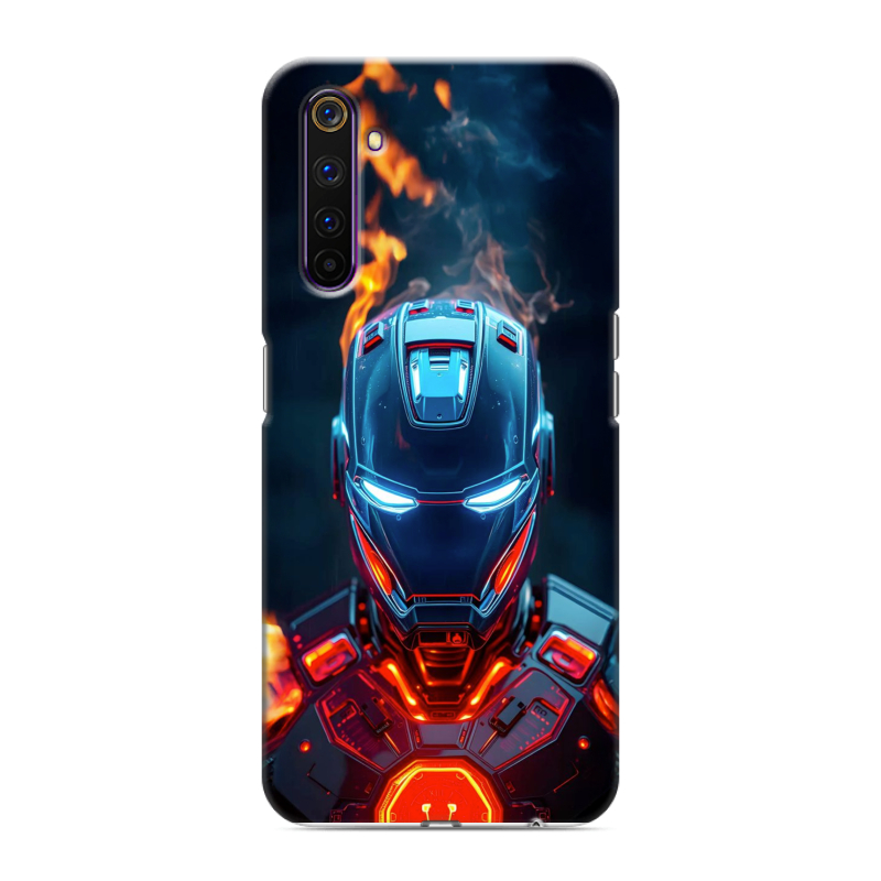 Силиконовый противоударный чехол на Realme 6 Pro с принтом IronMan Железный человек Силиконовый противоударный чехол на Realme 6 Pro с принтом IronMan Железный человек