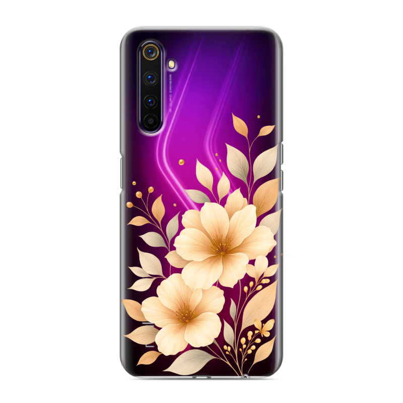 Силиконовый противоударный чехол на Realme 6 Pro с принтом для девушки Силиконовый противоударный чехол на Realme 6 Pro с принтом для девушки