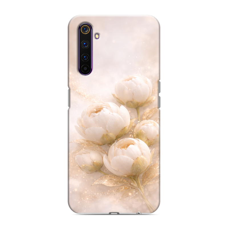 Силиконовый противоударный чехол на Realme 6 Pro с принтом женский Силиконовый противоударный чехол на Realme 6 Pro с принтом женский