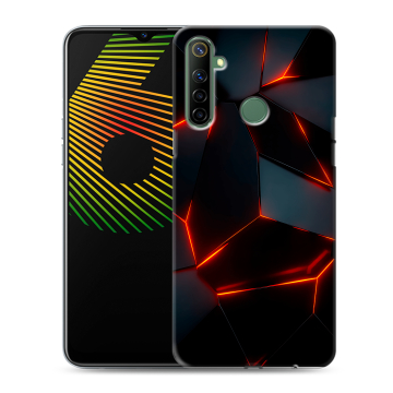 Силиконовый чехол на Realme 6i с принтом Яркие абстракции