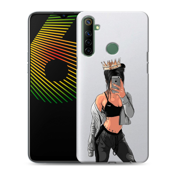 Силиконовый чехол на Realme 6i с принтом Женские принты