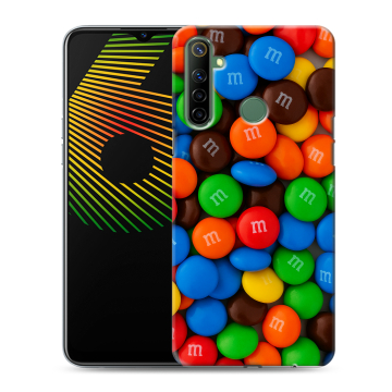 Силиконовый чехол на Realme 6i с принтом Конфеты