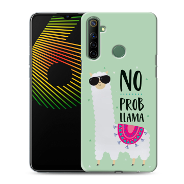 Силиконовый чехол на Realme 6i с принтом Лама