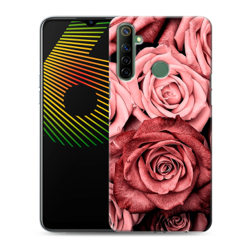 Силиконовый чехол на Realme 6i с принтом Цветы розы
