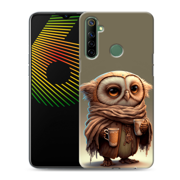Силиконовый чехол на Realme 6i с принтом Сова