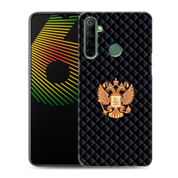 Силиконовый чехол на Realme 6i с принтом Герб России принт Силиконовый чехол на Realme 6i с принтом Герб России принт