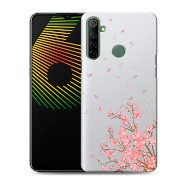 Силиконовый чехол на Realme 6i с принтом Ветка сакуры Силиконовый чехол на Realme 6i с принтом Ветка сакуры