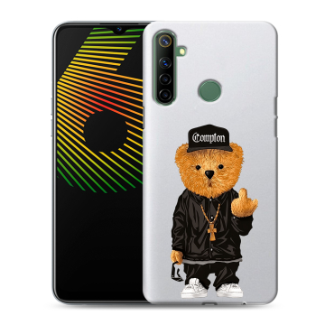 Силиконовый чехол на Realme 6i с принтом Мишка Силиконовый чехол на Realme 6i с принтом Мишка
