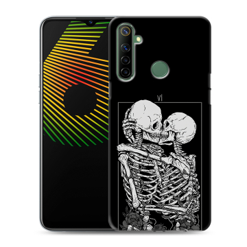 Силиконовый чехол на Realme 6i с принтом Поцелуй скелетов Силиконовый чехол на Realme 6i с принтом Поцелуй скелетов