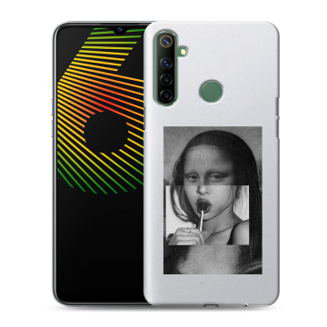 Силиконовый чехол на Realme 6i с принтом Мона Лиза Силиконовый чехол на Realme 6i с принтом Мона Лиза