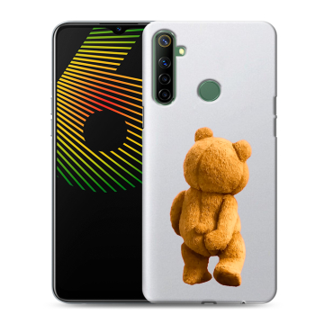 Силиконовый чехол на Realme 6i с принтом Медведь Силиконовый чехол на Realme 6i с принтом Медведь
