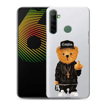 Силиконовый чехол на Realme 6i с принтом Плюшевый медведь Силиконовый чехол на Realme 6i с принтом Плюшевый медведь
