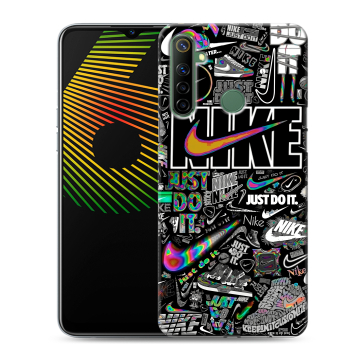 Силиконовый чехол на Realme 6i с принтом Найк Силиконовый чехол на Realme 6i с принтом Найк
