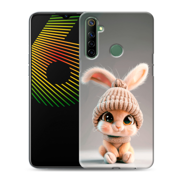 Силиконовый чехол на Realme 6i с принтом Кролик Силиконовый чехол на Realme 6i с принтом Кролик