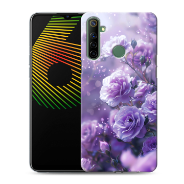 Силиконовый чехол на Realme 6i с принтом Розы цветы Силиконовый чехол на Realme 6i с принтом Розы цветы