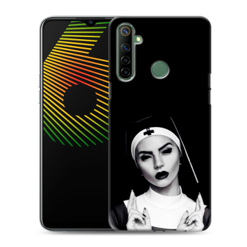 Силиконовый чехол на Realme 6i с принтом монашка Силиконовый чехол на Realme 6i с принтом монашка