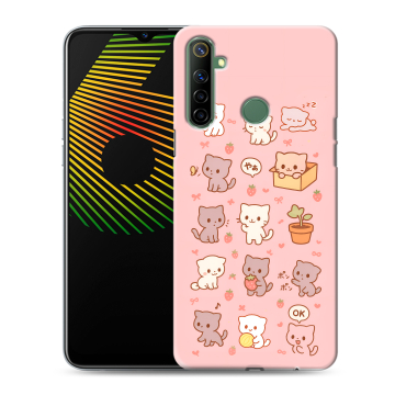 Силиконовый чехол на Realme 6i с принтом Hello Kitty Хелоу Кити Силиконовый чехол на Realme 6i с принтом Hello Kitty Хелоу Кити