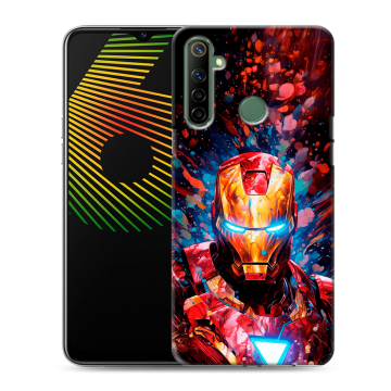 Силиконовый чехол на Realme 6i с принтом Железный человек Ironman Силиконовый чехол на Realme 6i с принтом Железный человек Ironman