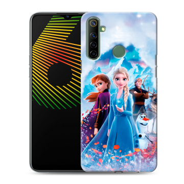 Силиконовый чехол на Realme 6i с принтом Холодное сердце Frozen Силиконовый чехол на Realme 6i с принтом Холодное сердце Frozen