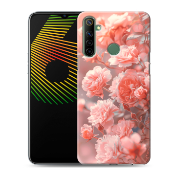 Силиконовый чехол на Realme 6i с принтом Розы цветы Силиконовый чехол на Realme 6i с принтом Розы цветы