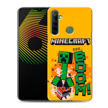 Силиконовый чехол на Realme 6i с принтом Майнкрафт Minecraft Силиконовый чехол на Realme 6i с принтом Майнкрафт Minecraft