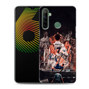 Силиконовый чехол на Realme 6i с принтом Реал Роналдо Real Ronaldo