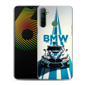 Силиконовый чехол на Realme 6i с принтом БМВ BMW Силиконовый чехол на Realme 6i с принтом БМВ BMW