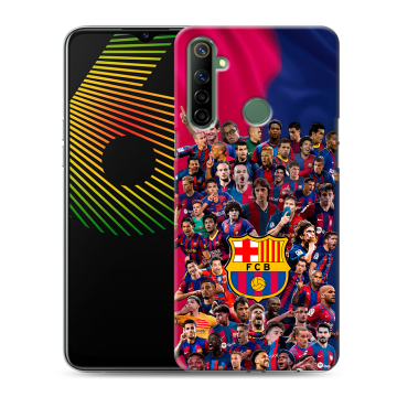 Силиконовый чехол на Realme 6i с принтом Барселона Barcelona