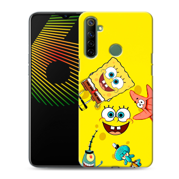 Силиконовый чехол на Realme 6i с принтом Спанч боб Спанчбоб Силиконовый чехол на Realme 6i с принтом Спанч боб Спанчбоб