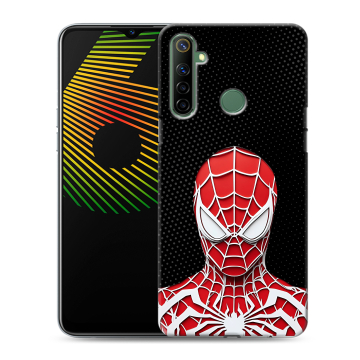 Силиконовый чехол на Realme 6i с принтом человек паук spiderman Силиконовый чехол на Realme 6i с принтом человек паук spiderman
