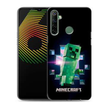 Силиконовый чехол на Realme 6i с принтом Майнкрафт Minecraft Силиконовый чехол на Realme 6i с принтом Майнкрафт Minecraft