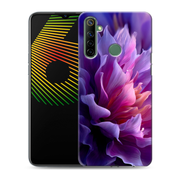 Силиконовый чехол на Realme 6i с принтом женский цветы Силиконовый чехол на Realme 6i с принтом женский цветы