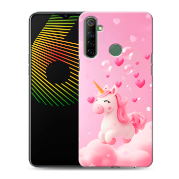 Силиконовый чехол на Realme 6i с принтом Единорог Силиконовый чехол на Realme 6i с принтом Единорог
