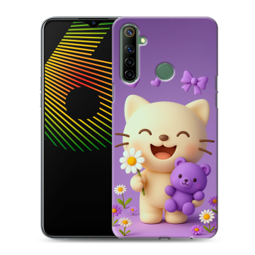 Силиконовый чехол на Realme 6i с принтом для девочек Силиконовый чехол на Realme 6i с принтом для девочек