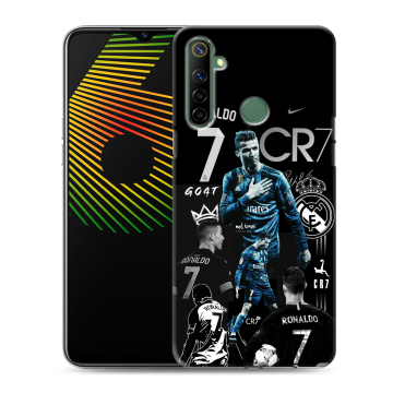 Силиконовый чехол на Realme 6i с принтом Реал Роналдо