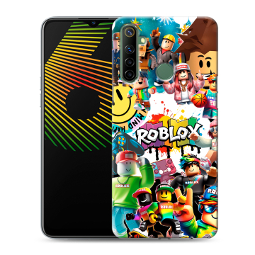 Силиконовый чехол на Realme 6i с принтом Roblox Роблокс Силиконовый чехол на Realme 6i с принтом Roblox Роблокс