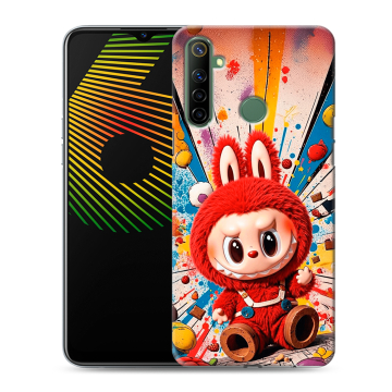 Силиконовый чехол на Realme 6i с принтом Labubu Лабубу Силиконовый чехол на Realme 6i с принтом Labubu Лабубу