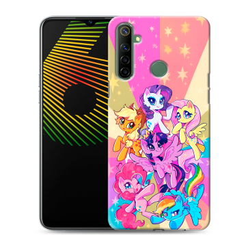 Силиконовый чехол на Realme 6i с принтом My little pony Дружба чудо Силиконовый чехол на Realme 6i с принтом My little pony Дружба чудо