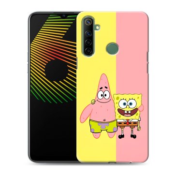 Силиконовый чехол на Realme 6i с принтом Спанч боб Спанчбоб Силиконовый чехол на Realme 6i с принтом Спанч боб Спанчбоб