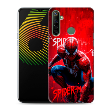 Силиконовый чехол на Realme 6i с принтом Spiderman Человек паук Силиконовый чехол на Realme 6i с принтом Spiderman Человек паук
