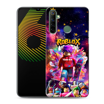 Силиконовый чехол на Realme 6i с принтом Roblox Роблокс Силиконовый чехол на Realme 6i с принтом Roblox Роблокс