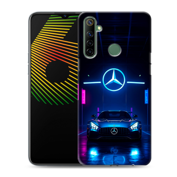 Силиконовый чехол на Realme 6i с принтом Mercedes Мерседес Силиконовый чехол на Realme 6i с принтом Mercedes Мерседес