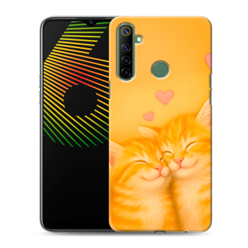 Силиконовый чехол на Realme 6i с принтом Милые котята Силиконовый чехол на Realme 6i с принтом Милые котята