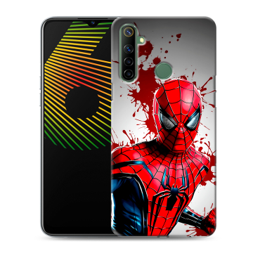 Силиконовый чехол на Realme 6i с принтом Spiderman Человек паук Силиконовый чехол на Realme 6i с принтом Spiderman Человек паук