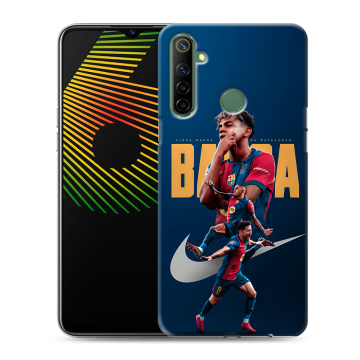 Силиконовый чехол на Realme 6i с принтом Барселона Barca Yamal Силиконовый чехол на Realme 6i с принтом Барселона Barca Yamal